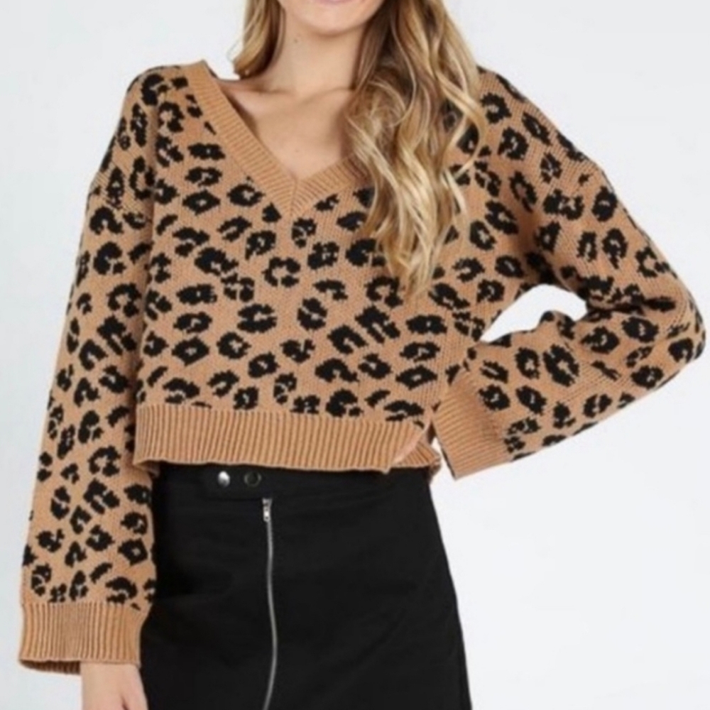 Wild Honey leopard print sweater